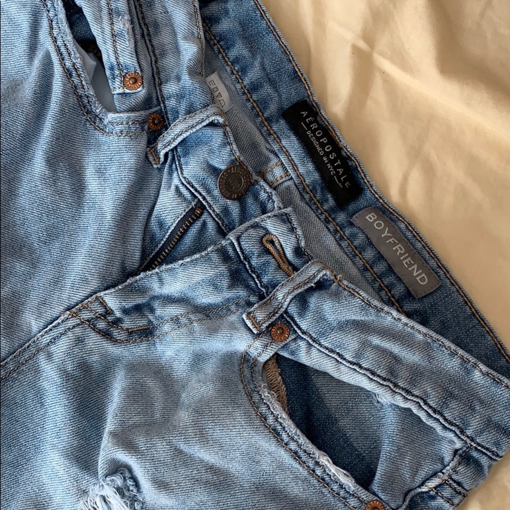 Distressed Aeropostale boyfriend jeans